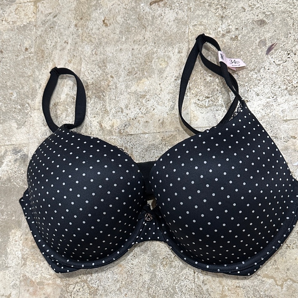 Victoria’s Secret Polka Dot Black Push-Up Bra - 34D